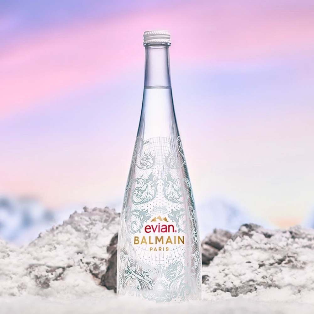 EVIAN x BALMAIN Limited Edition Water Bottle NEW!!